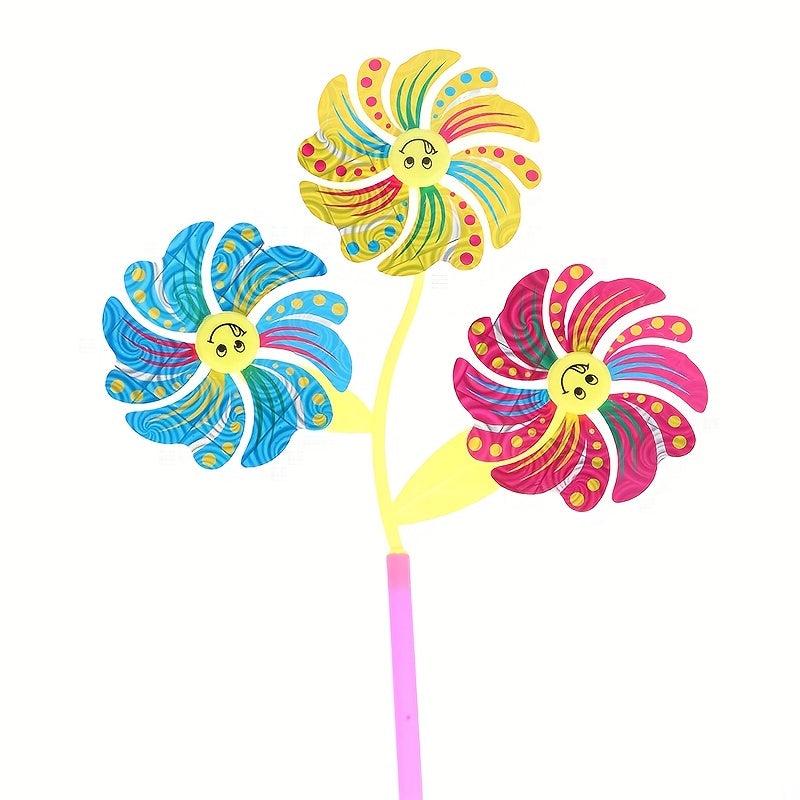 Colorful Windmill Cartoon Pinwheel Spinner Home Garden Yard Decor Toy
