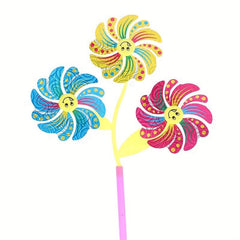 Colorful Windmill Cartoon Pinwheel Spinner Home Garden Yard Decor Toy