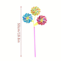 Colorful Windmill Cartoon Pinwheel Spinner Home Garden Yard Decor Toy