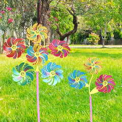 Colorful Windmill Cartoon Pinwheel Spinner Home Garden Yard Decor Toy