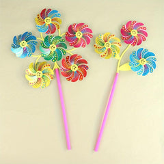 Colorful Windmill Cartoon Pinwheel Spinner Home Garden Yard Decor Toy