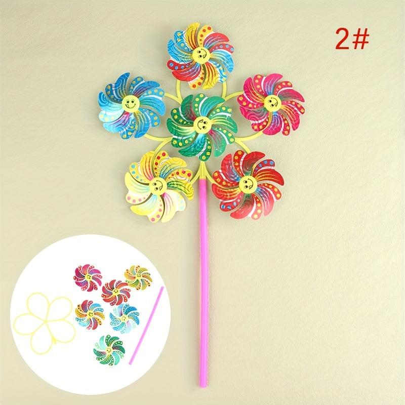 Colorful Windmill Cartoon Pinwheel Spinner Home Garden Yard Decor Toy