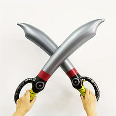 6pcs Inflatable Pirate Sword Silvery Outdoor Lawn Toys