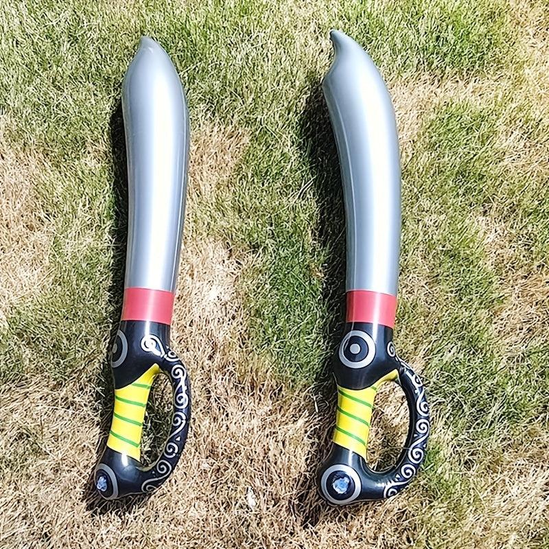 6pcs Inflatable Pirate Sword Silvery Outdoor Lawn Toys