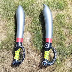 6pcs Inflatable Pirate Sword Silvery Outdoor Lawn Toys