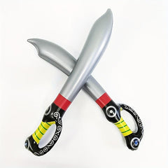 6pcs Inflatable Pirate Sword Silvery Outdoor Lawn Toys