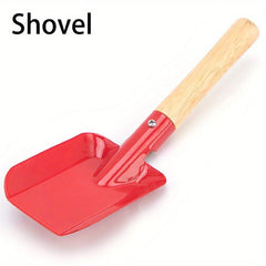 Kids Metal Garden Tools with Wooden Handle Set