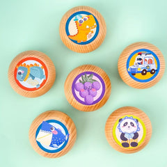 Animal Cartoon Wooden Yo Yo Ball Educational Toy