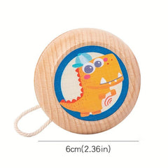 Animal Cartoon Wooden Yo Yo Ball Educational Toy