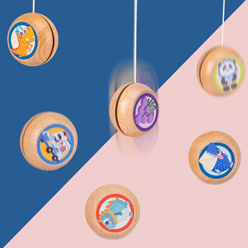 Animal Cartoon Wooden Yo Yo Ball Educational Toy