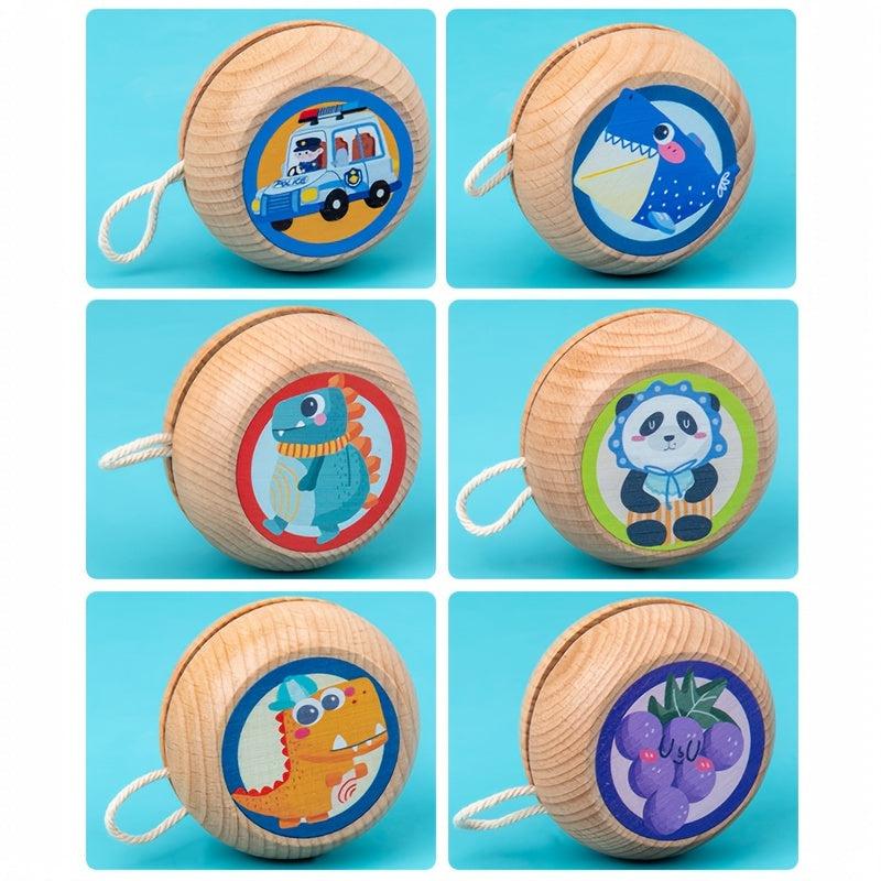 Animal Cartoon Wooden Yo Yo Ball Educational Toy