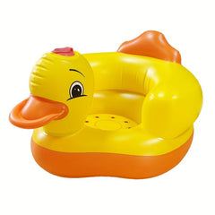 Cute Yellow Duck Baby Inflatable Sofa Seat - PVC Material
