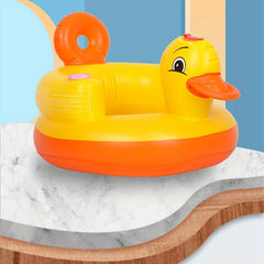 Cute Yellow Duck Baby Inflatable Sofa Seat - PVC Material