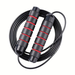 Adjustable Tangle Jump Rope Rapid Speed Non Slip Foam Handle Fitness Sports