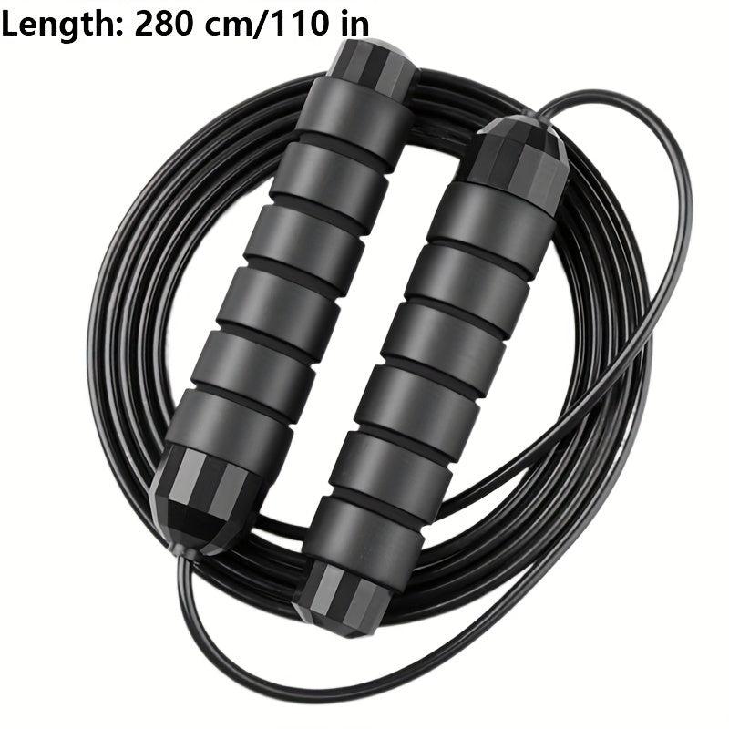 Adjustable Tangle Jump Rope Rapid Speed Non Slip Foam Handle Fitness Sports