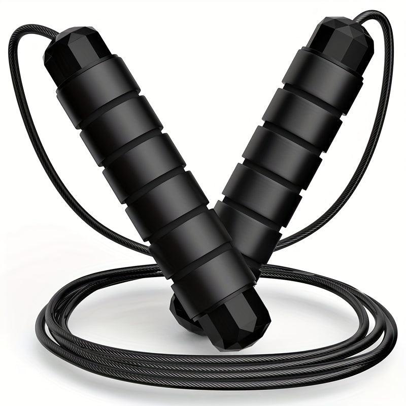 Adjustable Tangle Jump Rope Rapid Speed Non Slip Foam Handle Fitness Sports