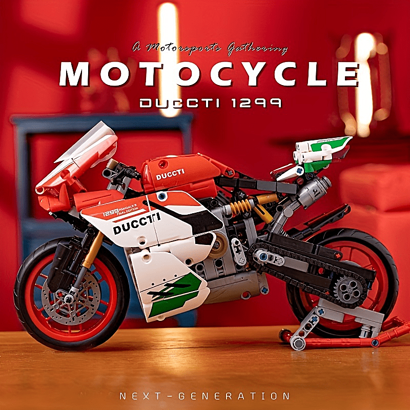 Panlos High speed Locomotive Boy Motorcycle Building Block Toy