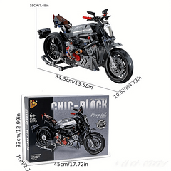Panlos High speed Locomotive Boy Motorcycle Building Block Toy