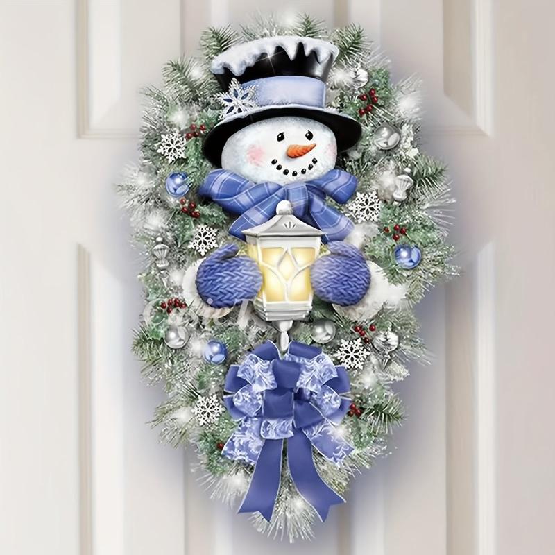 Christmas Snowman Flower Stickers Glass Windows Decoration