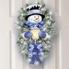 Christmas Snowman Flower Stickers Glass Windows Decoration