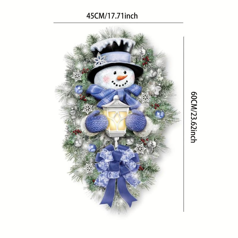 Christmas Snowman Flower Stickers Glass Windows Decoration