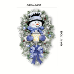 Christmas Snowman Flower Stickers Glass Windows Decoration