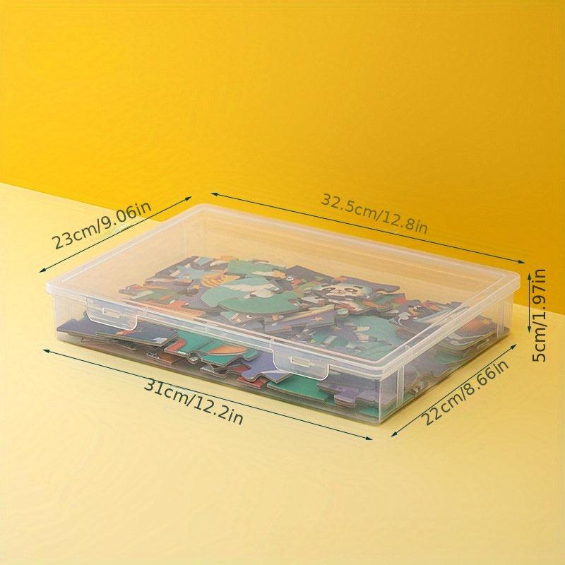 Transparent Puzzle Storage Box for Kids