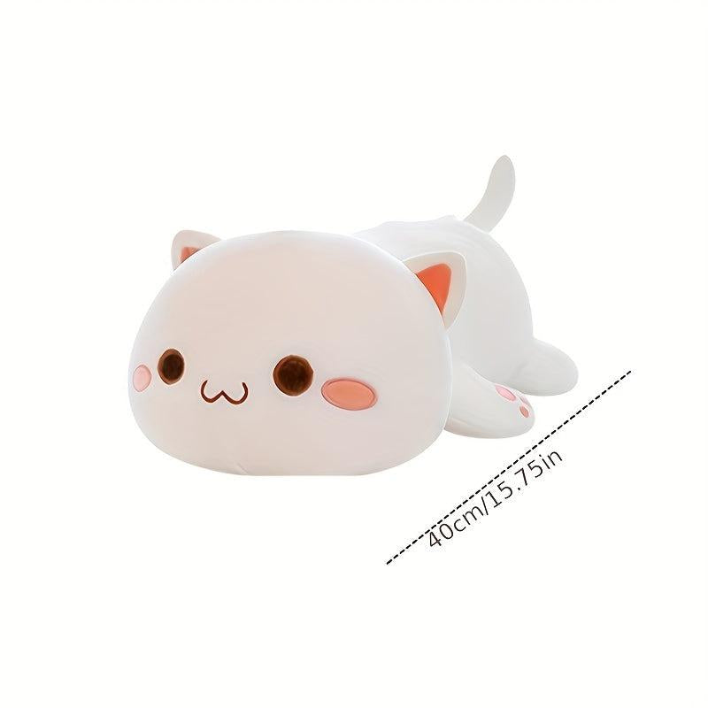 Cute Kitten Plush Toy Soft Cartoon Cat Pillow