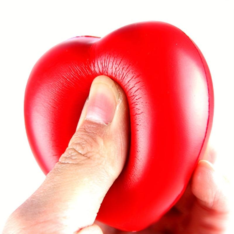 Heart Shaped Stress Relief Squeeze Foam Ball Hand Exercise Ball