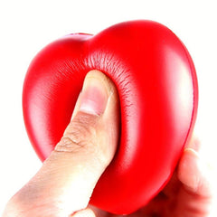 Heart Shaped Stress Relief Squeeze Foam Ball Hand Exercise Ball