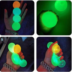 Glow In The Dark Sticky Balls Stress Relief Squishy Toys