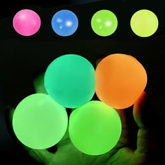 Glow In The Dark Sticky Balls Stress Relief Squishy Toys