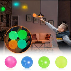 Glow In The Dark Sticky Balls Stress Relief Squishy Toys