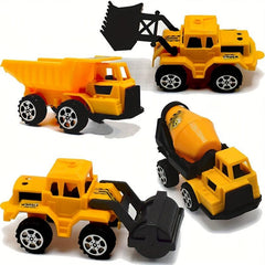 Alloy Construction Vehicle Toys Set Excavator Mixer Transport Vehicle