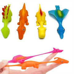 Catapult Launching Dinosaur Tricky Slingshot Elastic Flying Finger Toy