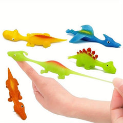 Catapult Launching Dinosaur Tricky Slingshot Elastic Flying Finger Toy