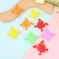 20pcs Bouncing Frog Toy Press Jumping Frog Puzzle Decompression Toy