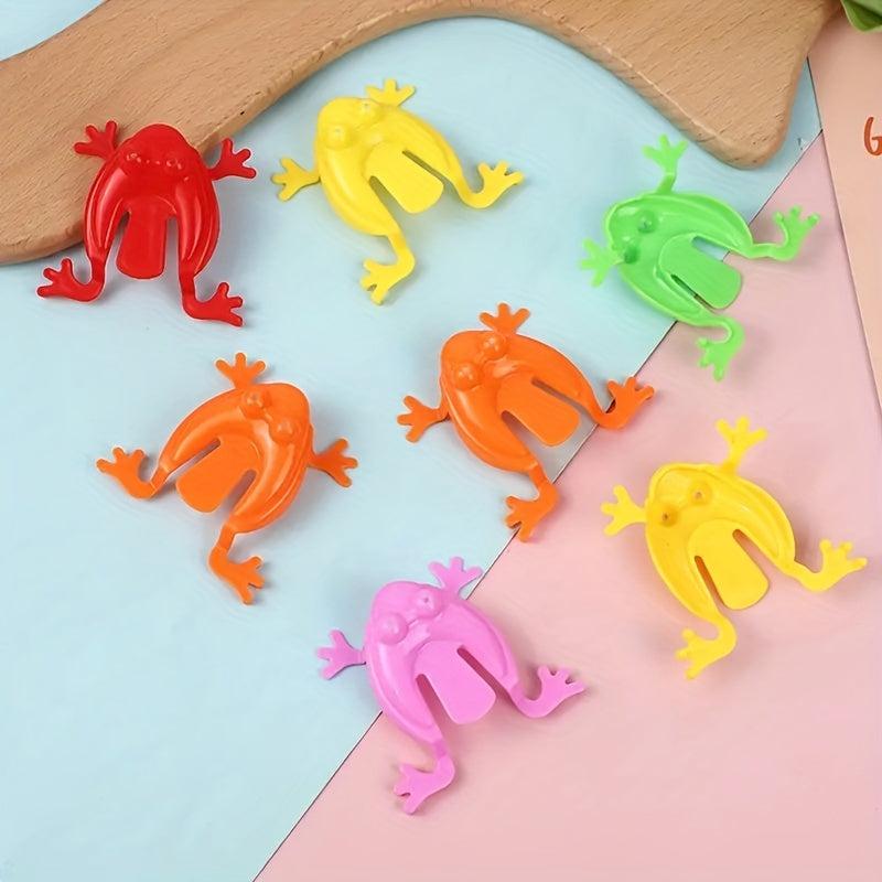 20pcs Bouncing Frog Toy Press Jumping Frog Puzzle Decompression Toy