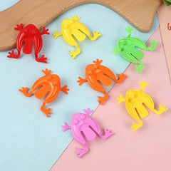 20pcs Bouncing Frog Toy Press Jumping Frog Puzzle Decompression Toy