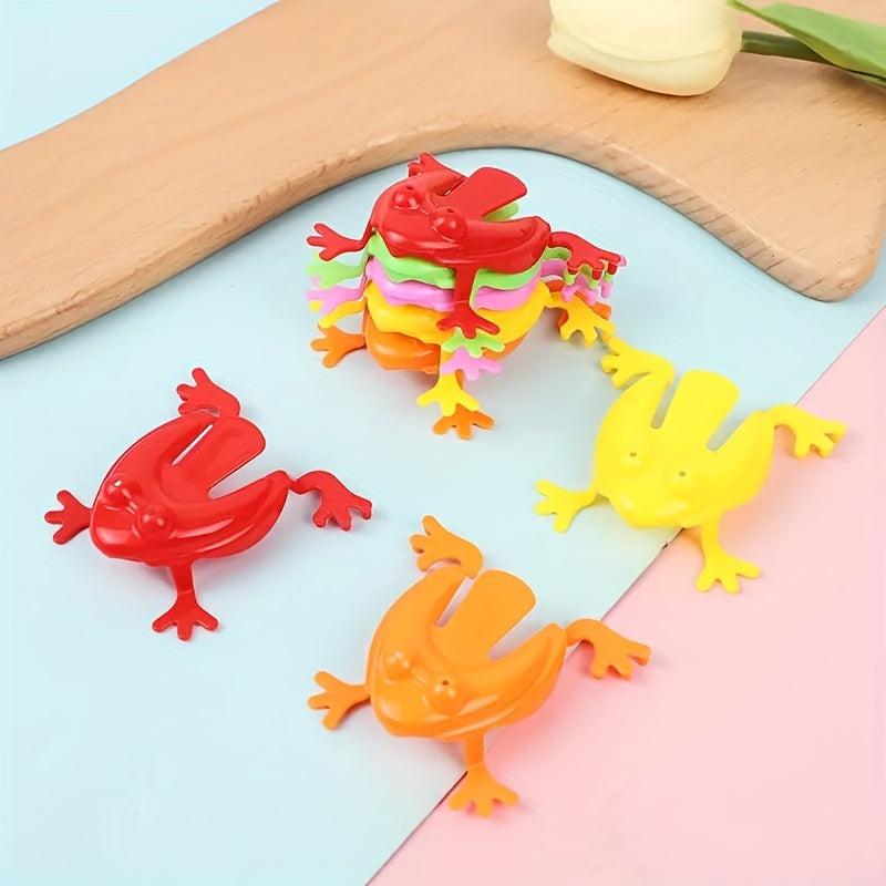 20pcs Bouncing Frog Toy Press Jumping Frog Puzzle Decompression Toy
