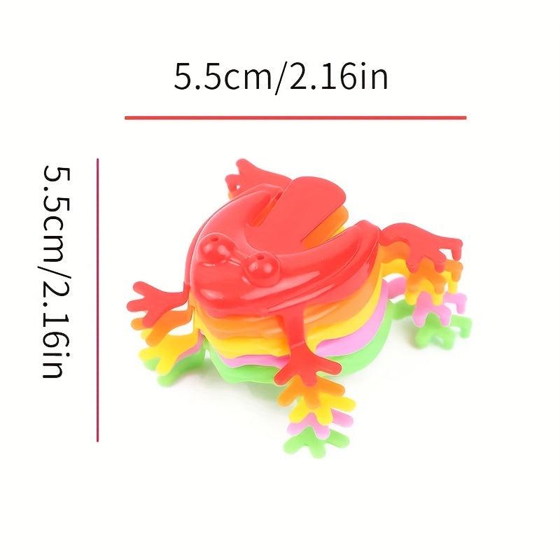 20pcs Bouncing Frog Toy Press Jumping Frog Puzzle Decompression Toy