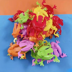 20pcs Bouncing Frog Toy Press Jumping Frog Puzzle Decompression Toy