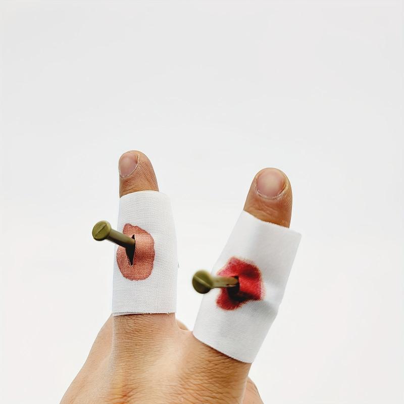 2pcs Prank Nail Through Finger Joke Toy Kids April Fools Toys