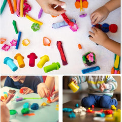 10pcs Clay Dough Tools Set Play Dough Non Toxic Modeling Dough Assorted Colors