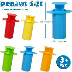 10pcs Clay Dough Tools Set Play Dough Non Toxic Modeling Dough Assorted Colors