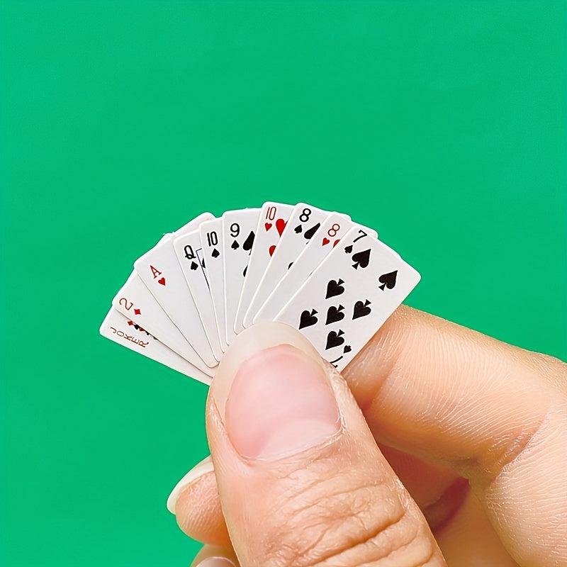 Mini Fingertip Playing Cards Doll House Decoration Holiday Party