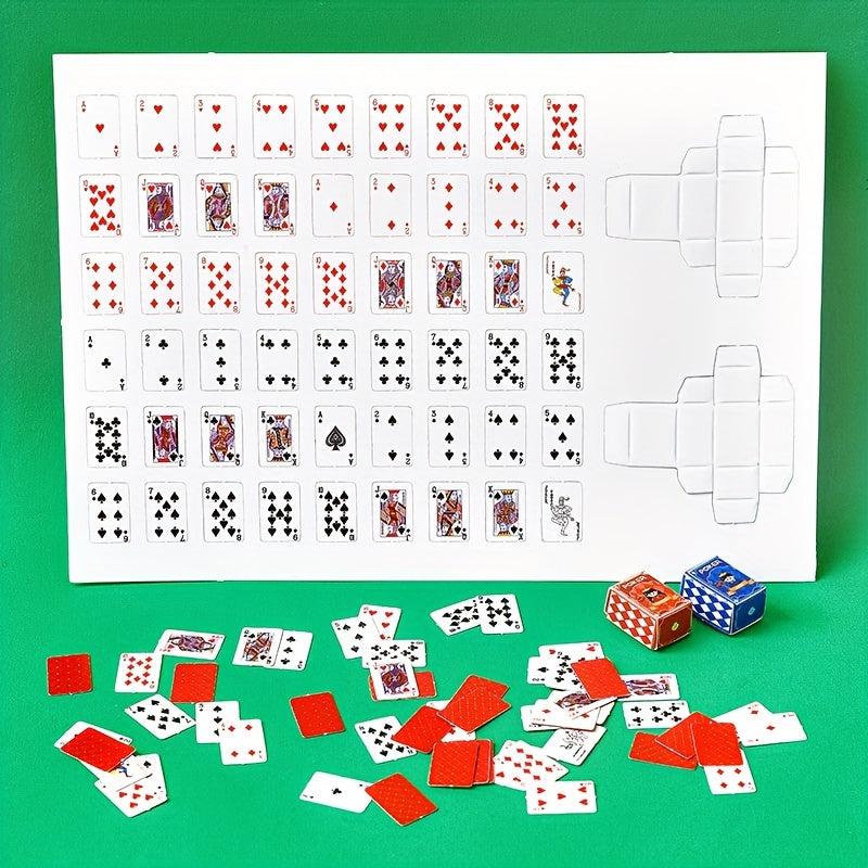 Mini Fingertip Playing Cards Doll House Decoration Holiday Party