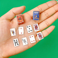 Mini Fingertip Playing Cards Doll House Decoration Holiday Party