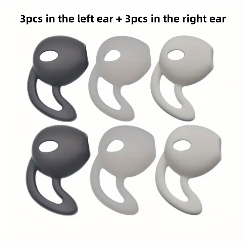 6pcs Anti-slip Silicone Earphone Sleeve Fixing Tool Transparent