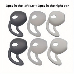 6pcs Anti-slip Silicone Earphone Sleeve Fixing Tool Transparent